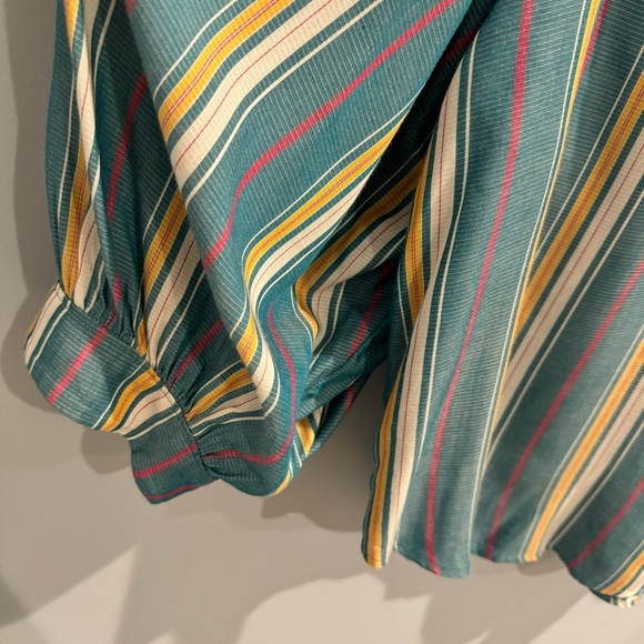NEW Maeve by Anthropologie Brenda Striped Peasant Blouse, Size S - Picture 8 of 12